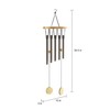 Nature Spring Metal and Wood Wind Chime 34.5" Tuned with Bronze Finish and Soothing Tone For Patio, Outdoor Decor 810123YMN